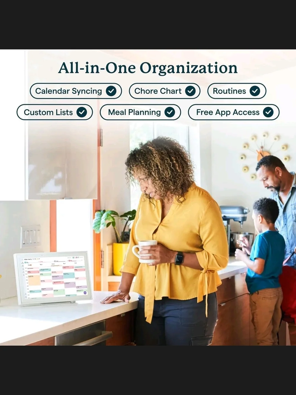 Skylight 15” Digital Family Calendar Chore Chart White Open Box
